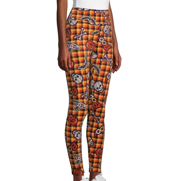 Juniors' Halloween Velour Leggings - Picture 3 of 7